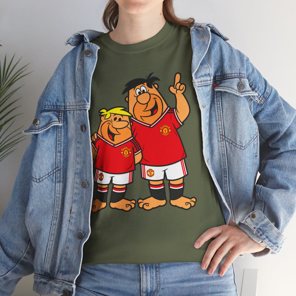 Manchester United The Flintstones Cartoon Football Fans T-Shirt
