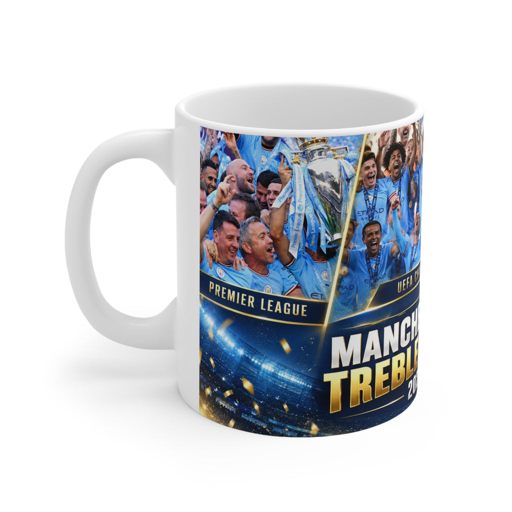 Manchester City Treble Winners 2022/2023 Ceramic Mug - 11oz & 15oz