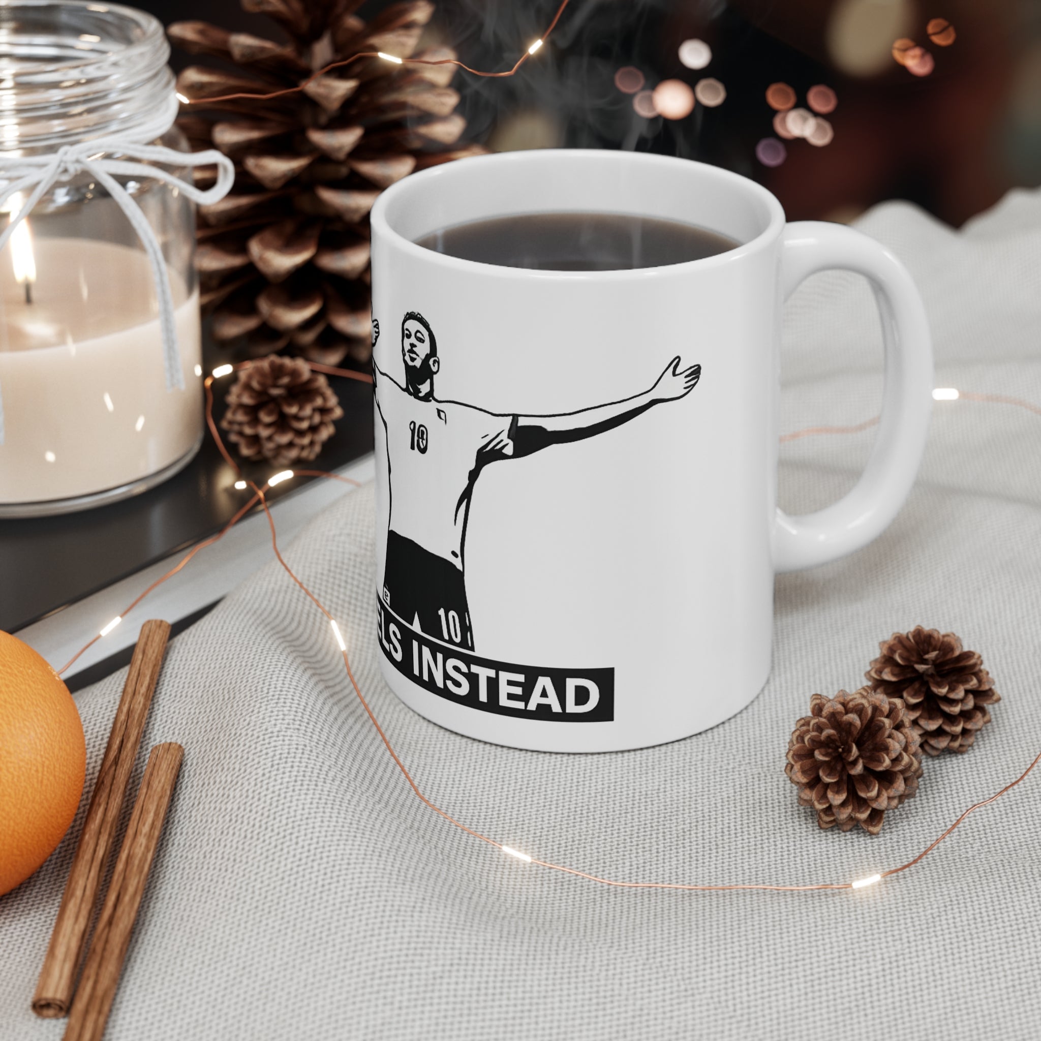 Kane & Bellingham Soccer Players 'I'm Loving Angels' Ceramic Coffee Mug — 11oz & 15oz
