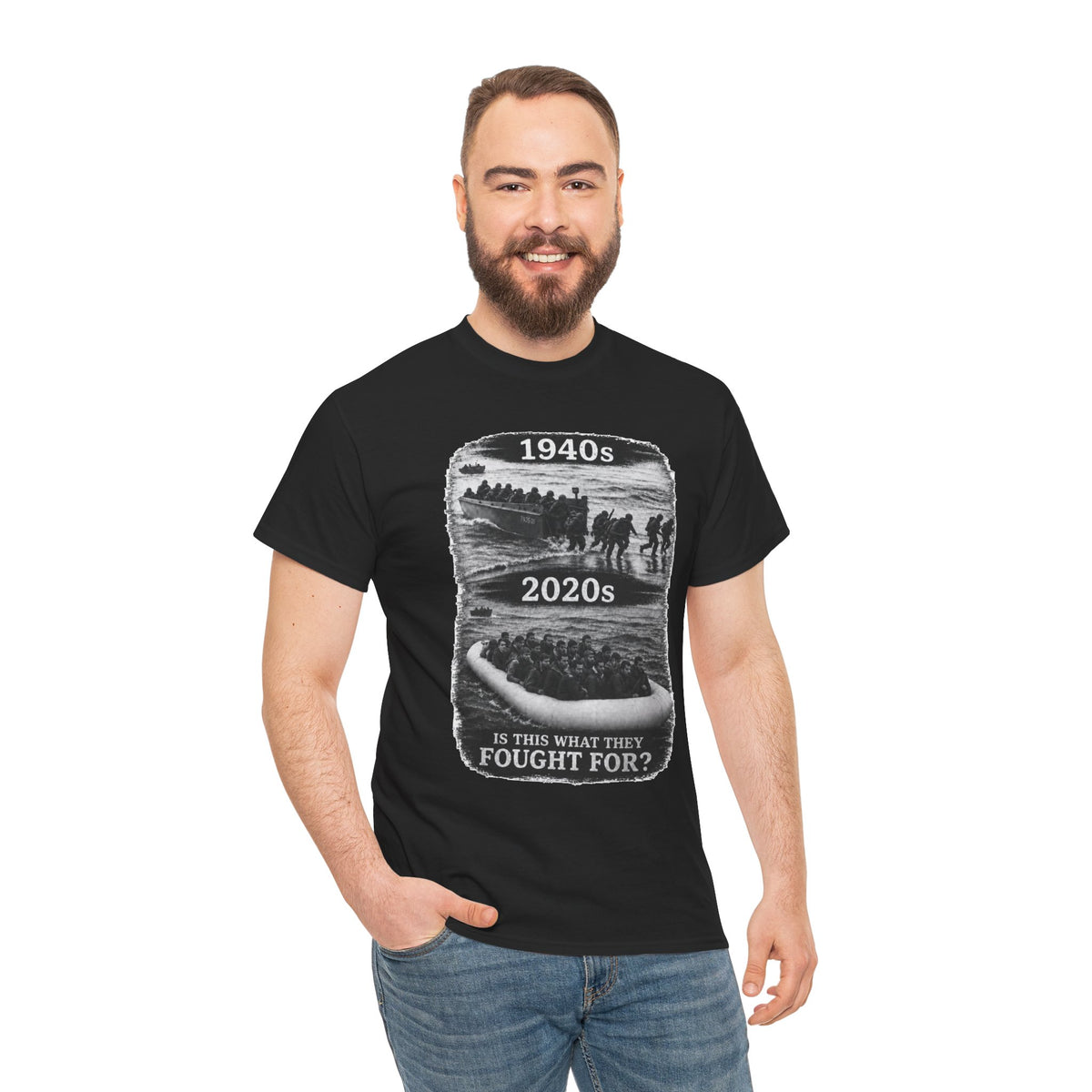 1940s vs 2020s Veterans Tribute Tee — "Is This What They Fought For?"
