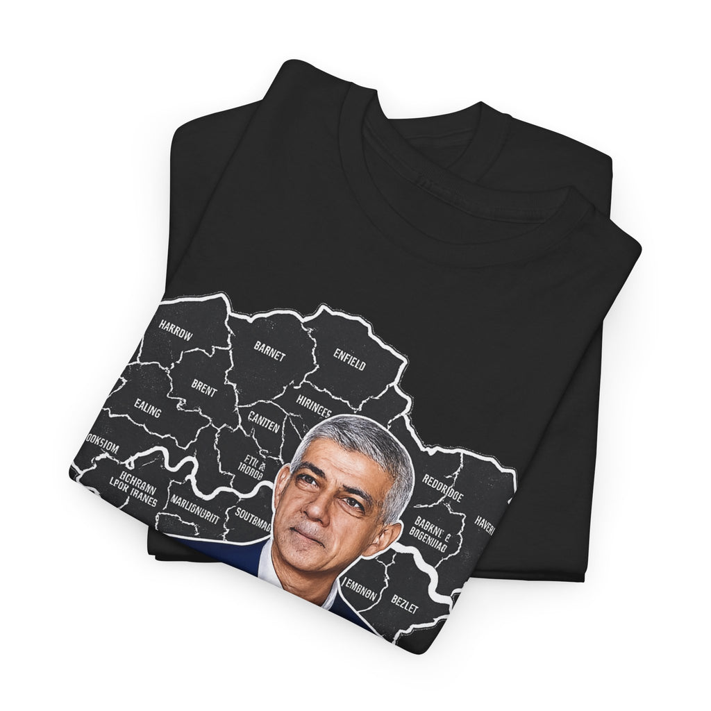 Sadiq Khan Out" Political Protest Tee with Sadiq Khan Graphic T-Shirt