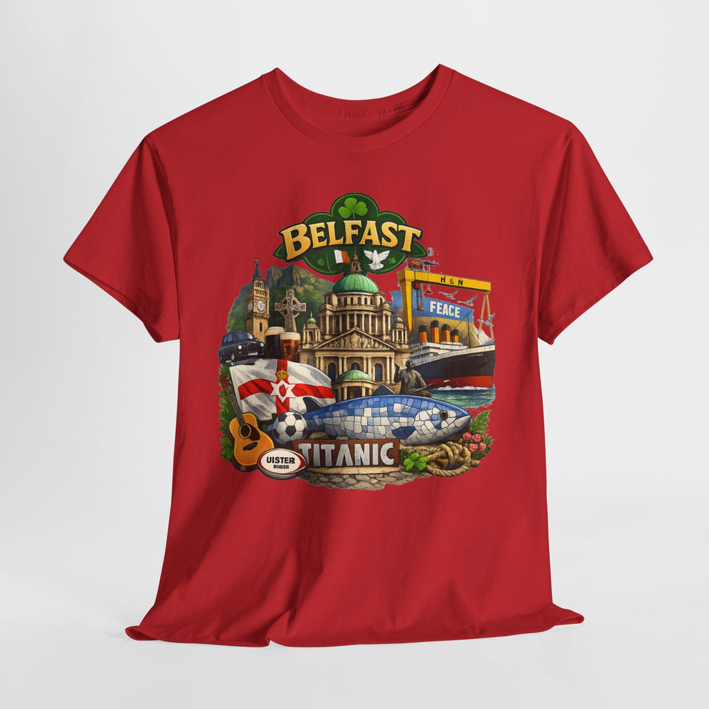Belfast Collage T-Shirt – Titanic & City Landmarks Souvenir Tee