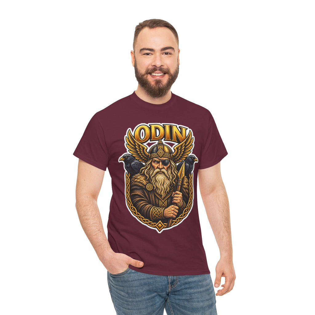 Odin Viking Cotton T-Shirt — Norse God Graphic Tee