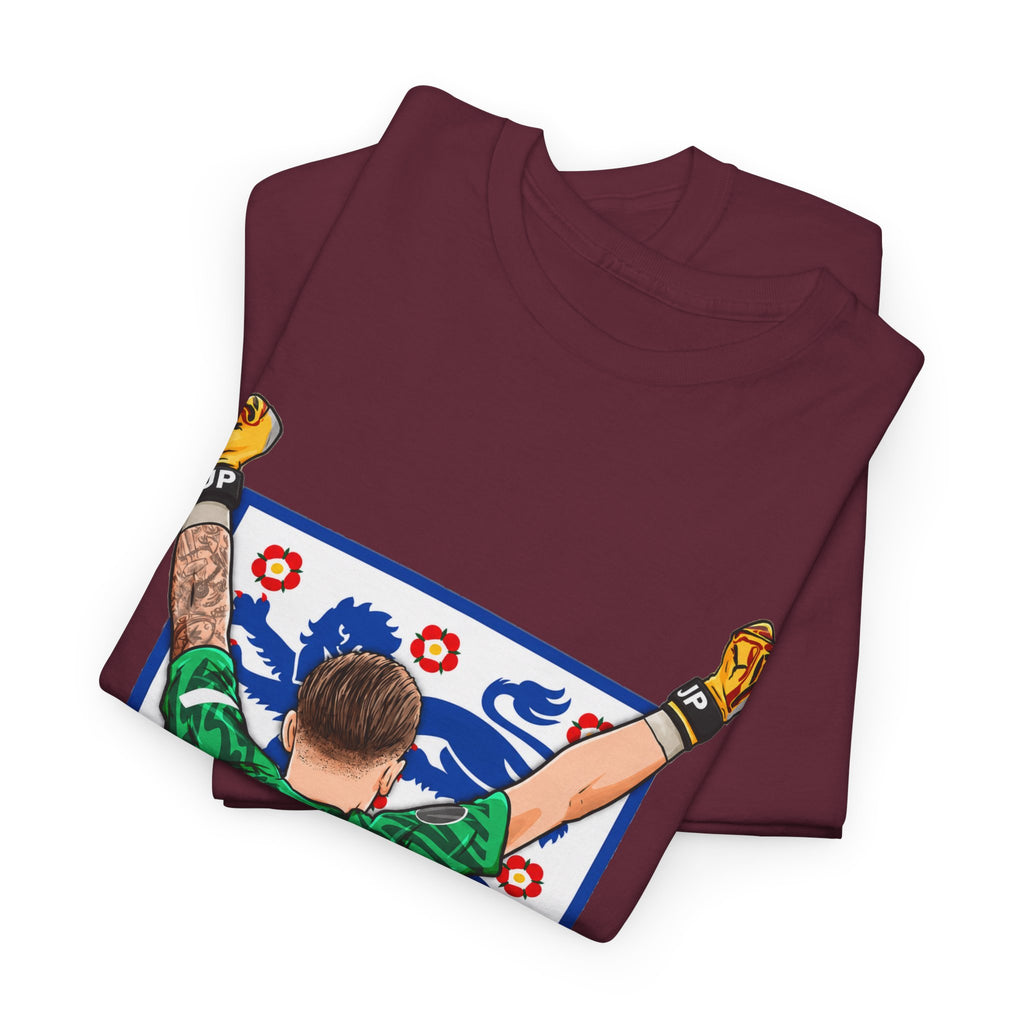 Pickford England Number 1 Goalkeeper Graphic Tee — Victory Pose Jersey Design