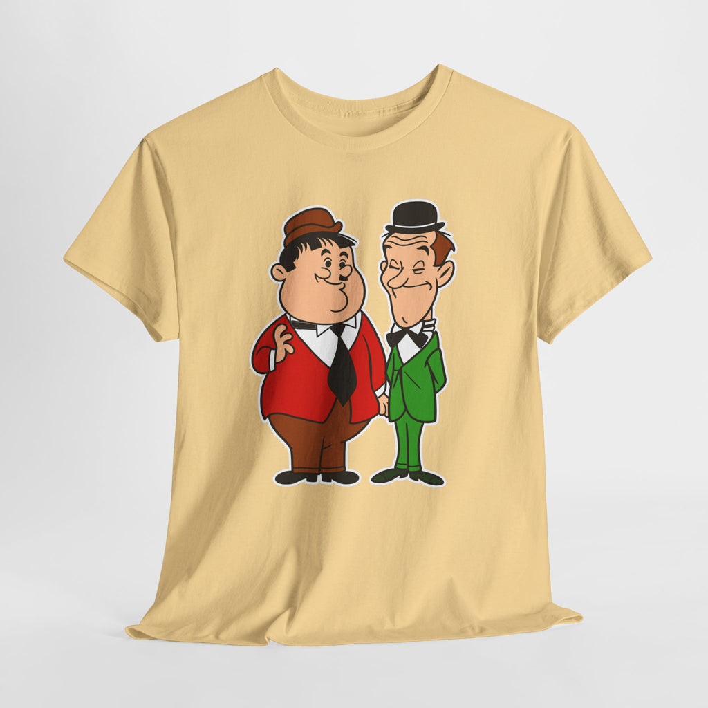 Comedy Duo Vintage Cartoon Cotton T-Shirt