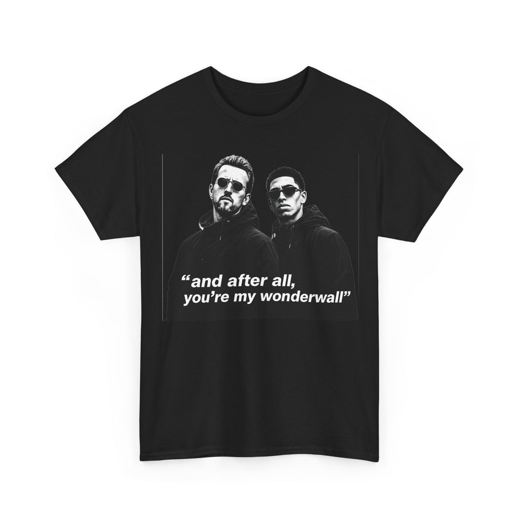 Kane and Bellingham Wonderwall Lyric T-Shirt — ‘and after all, you’re my wonderwall’ Retro Band Tee
