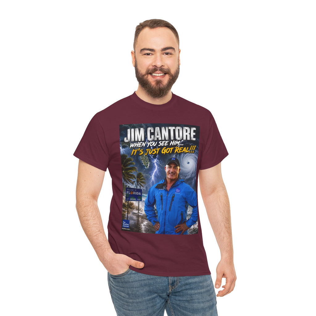 Jim Cantore "It's Just Got Real" Hurricane T-Shirt