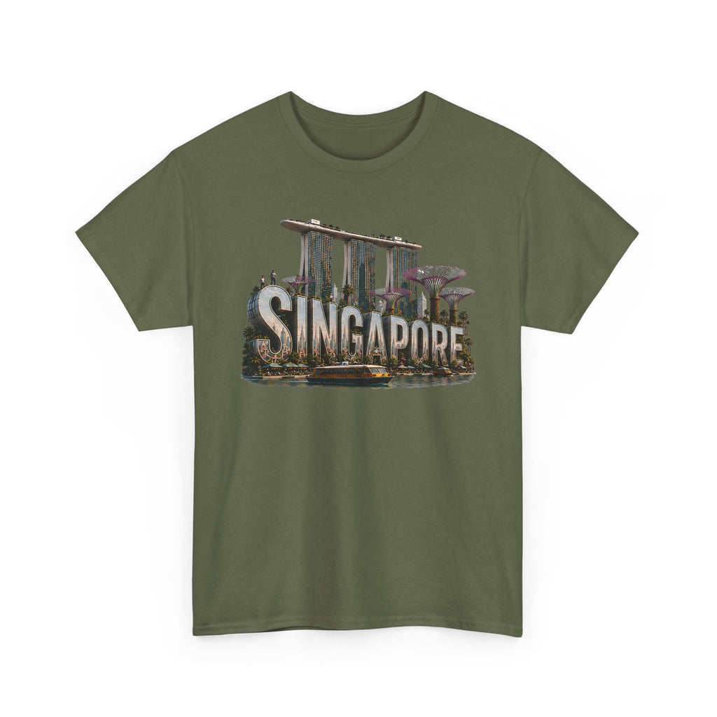 Singapore Skyline T-Shirt — Marina Bay Sands & Supertree Graphic Tee