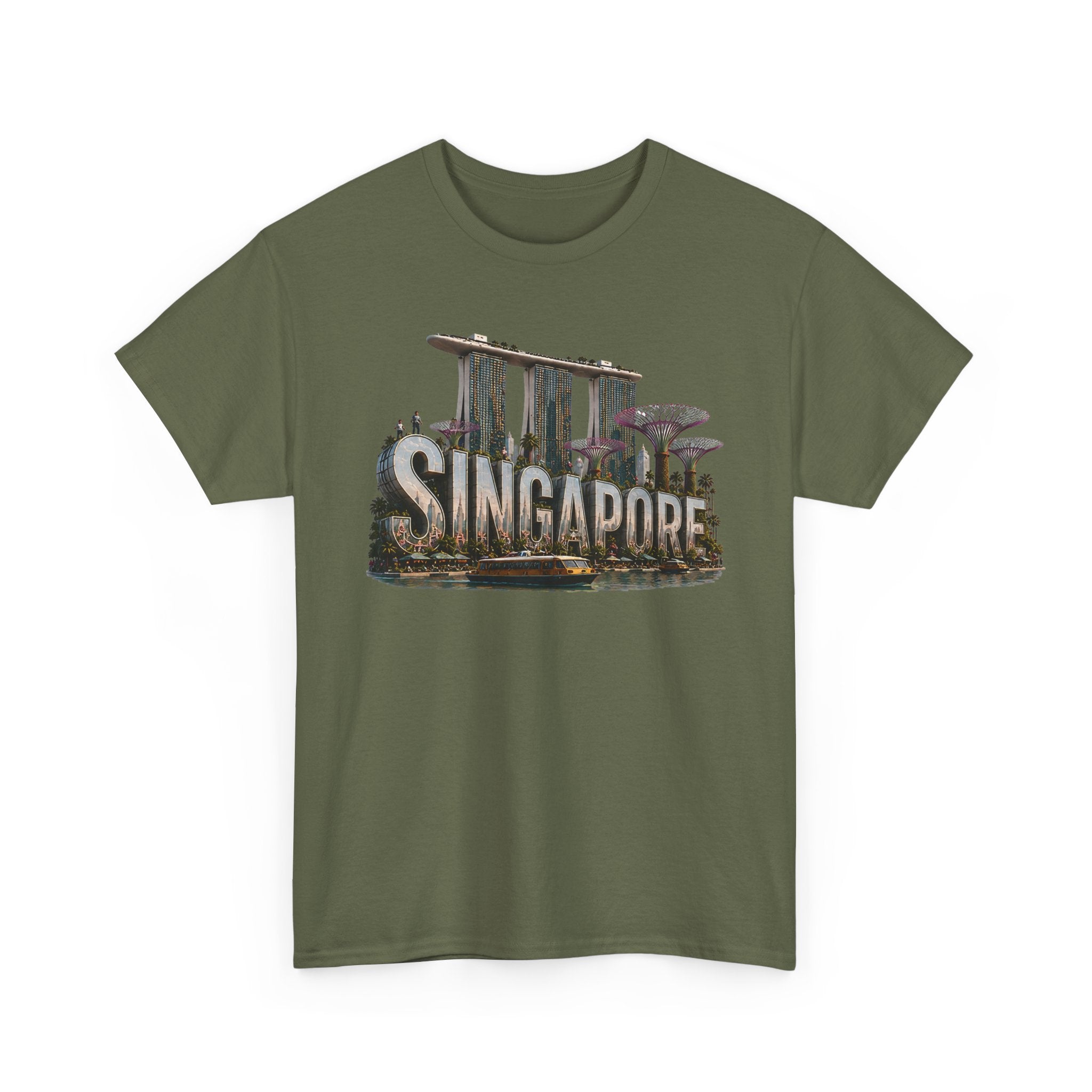Singapore Skyline T-Shirt — Marina Bay Sands & Supertree Graphic Tee