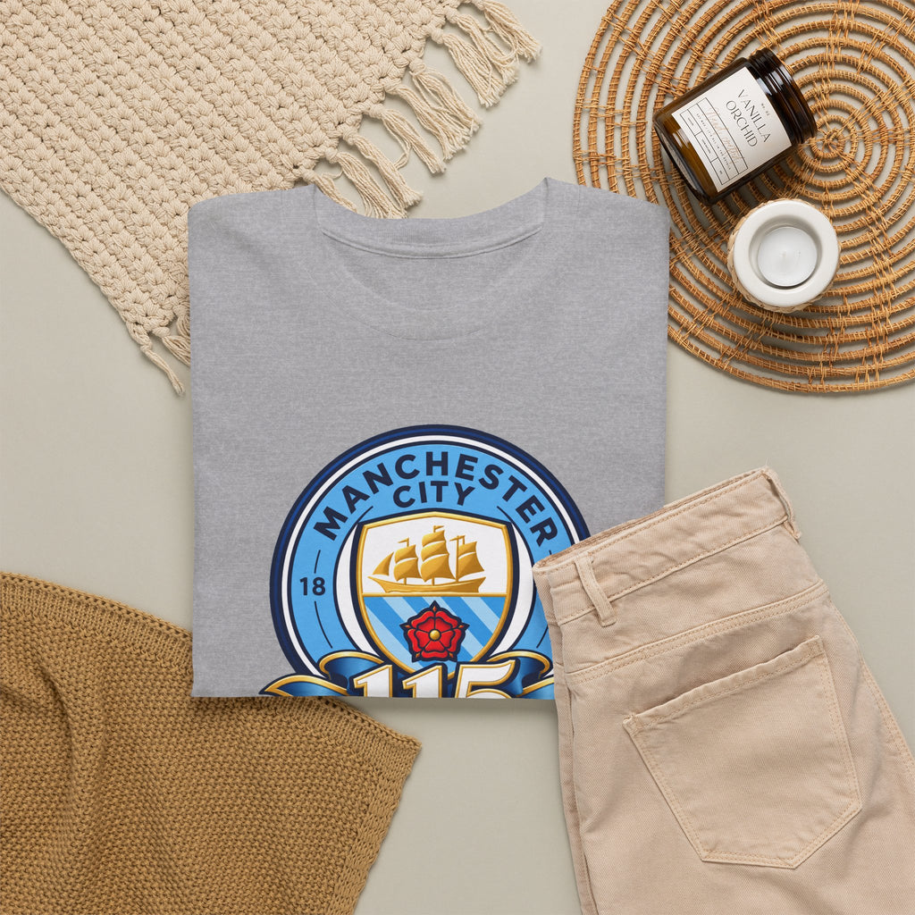 Manchester City 115th Crest Inspired Cotton T-Shirt