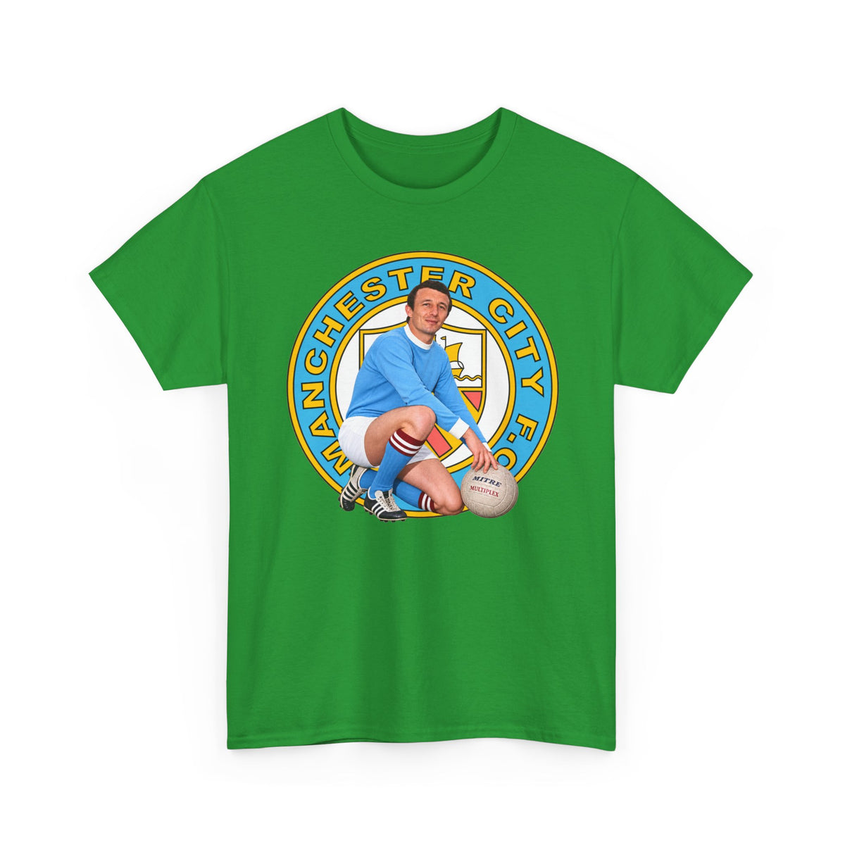 Mike Summerbee Manchester City Legend Retro Player Soccer T-Shirt