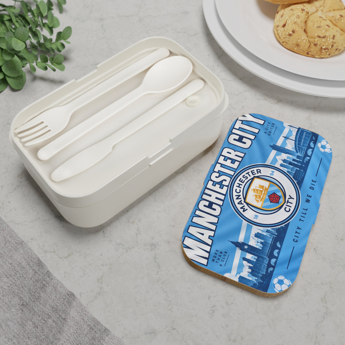 Manchester City Bento Lunch Box — City Till We Die Football Fan Lunchbox