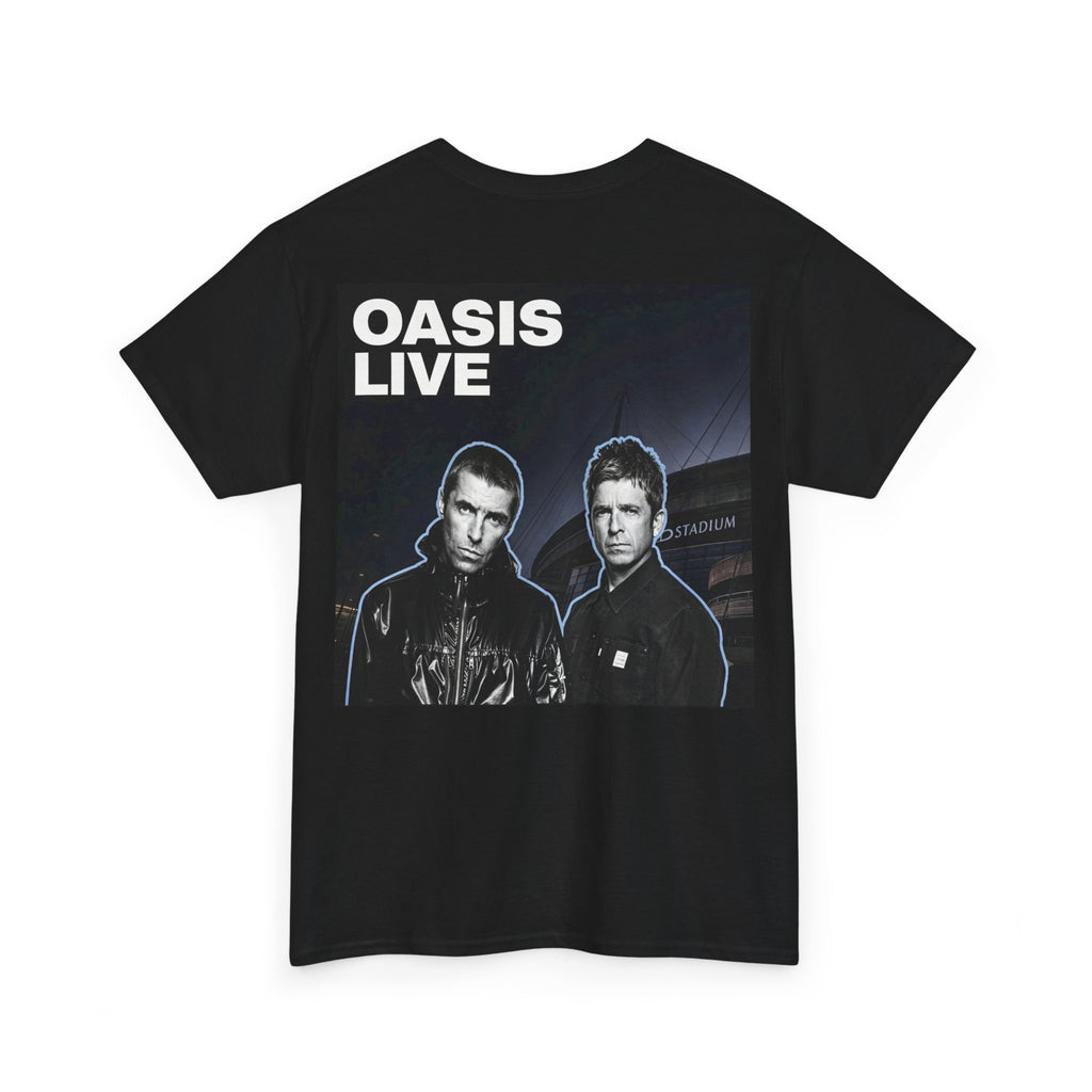 Oasis Live Graphic Tee — Retro Band Logo Concert T‑Shirt
