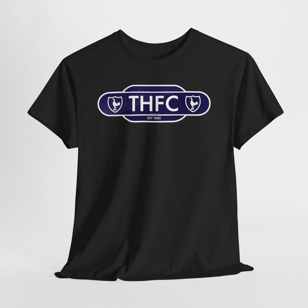 THFC Tottenham Hotspur Railway Sign T‑Shirt — Retro Football Club Tee
