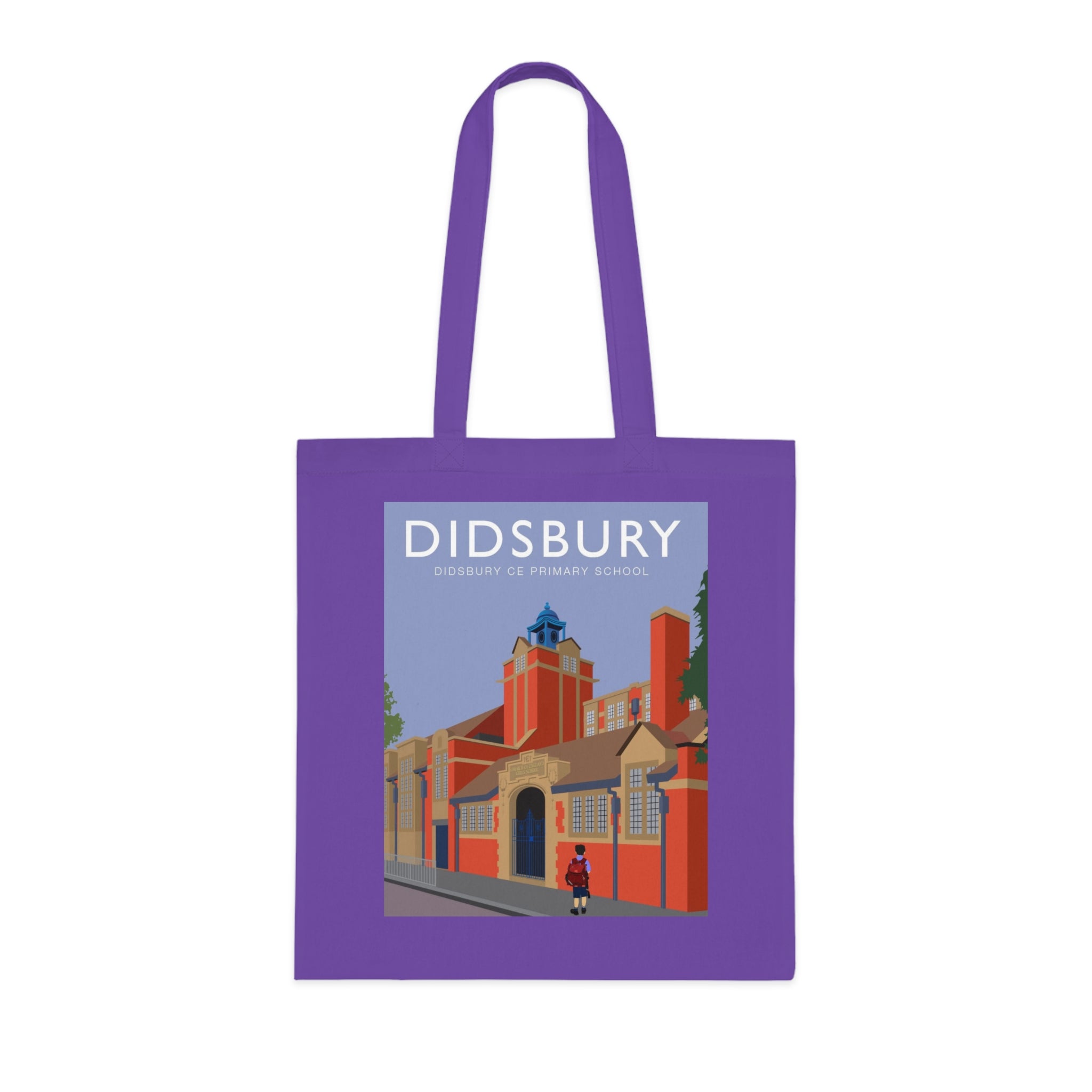 Elm Grove Didsbury C of E Primary School Vintage Travel Tote — Retro Illustrated Cotton Shopper Bag