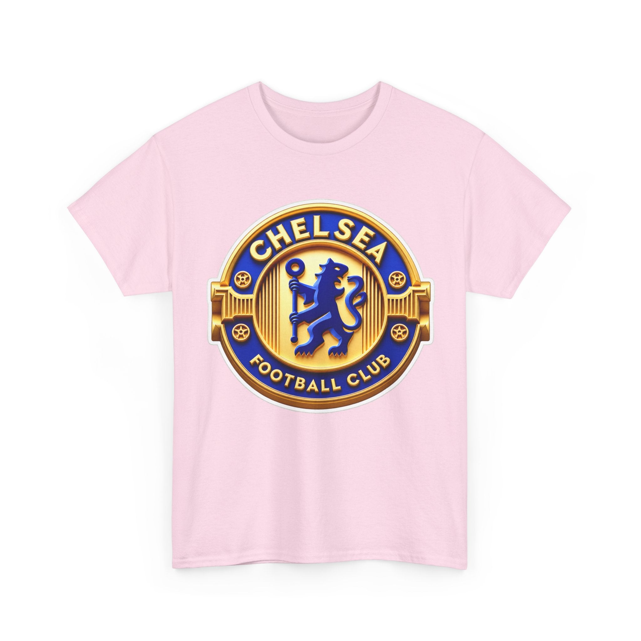 Chelsea Football Club Crest Tee — Retro Blue & Gold Soccer Emblem T-Shirt
