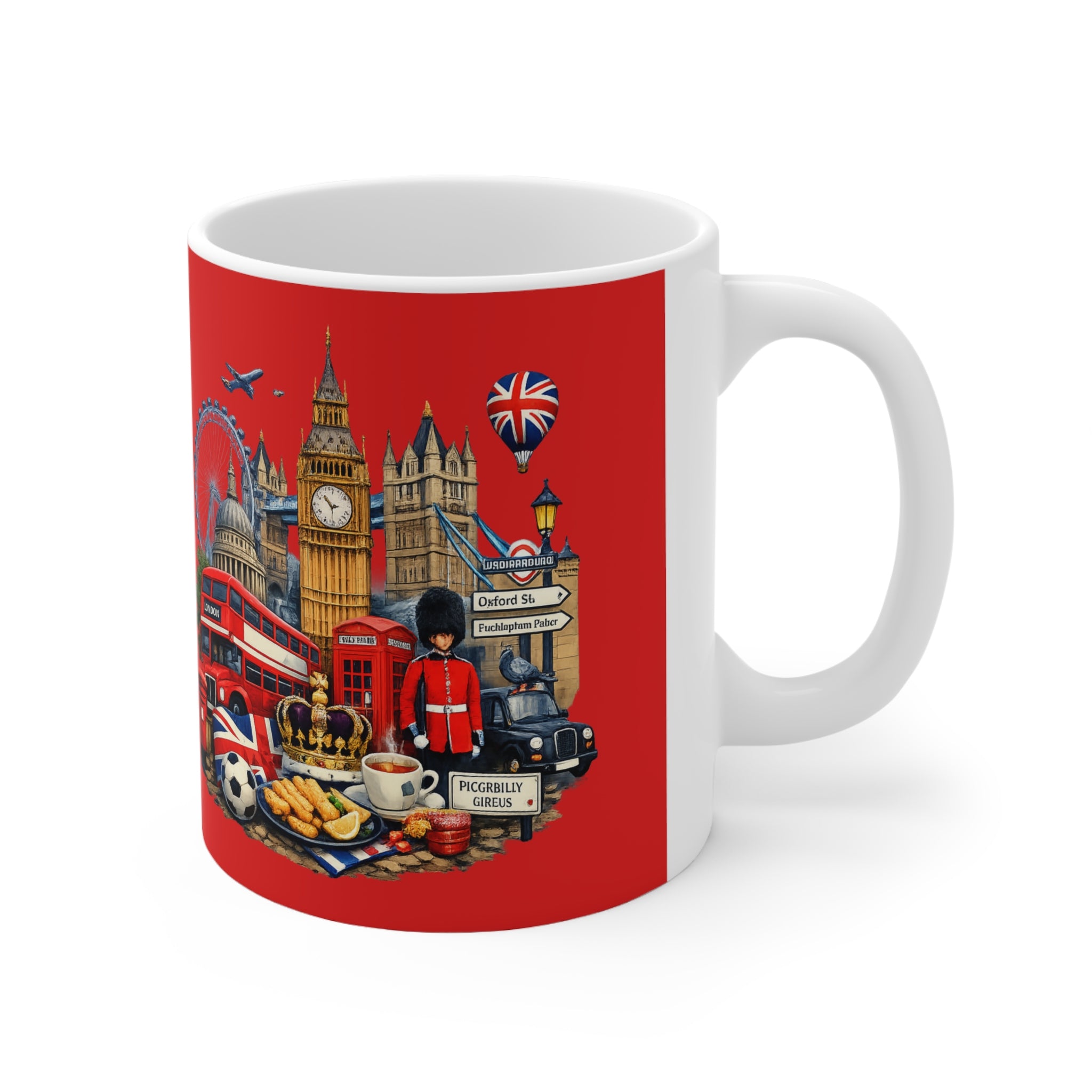 London Icons Coffee Mug — Red 11oz/15oz Ceramic Souvenir