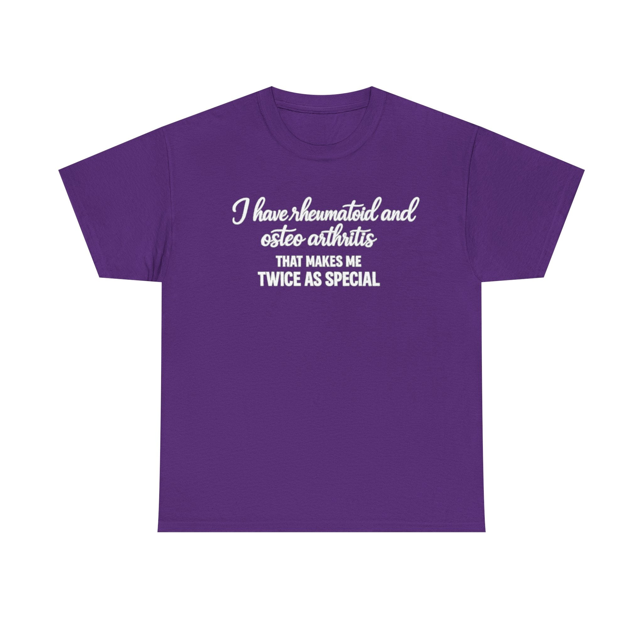 Rheumatoid & Osteoarthritis Awareness T-Shirt – "Twice As Special"