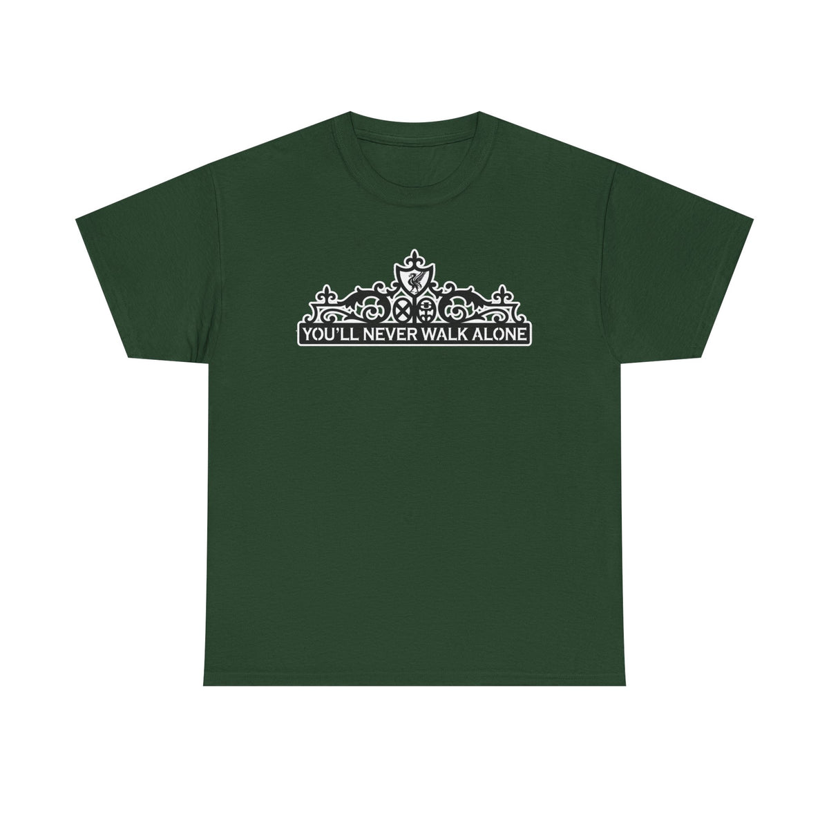 You'll Never Walk Alone T‑Shirt — Liverpool FC Crest Cotton Tee