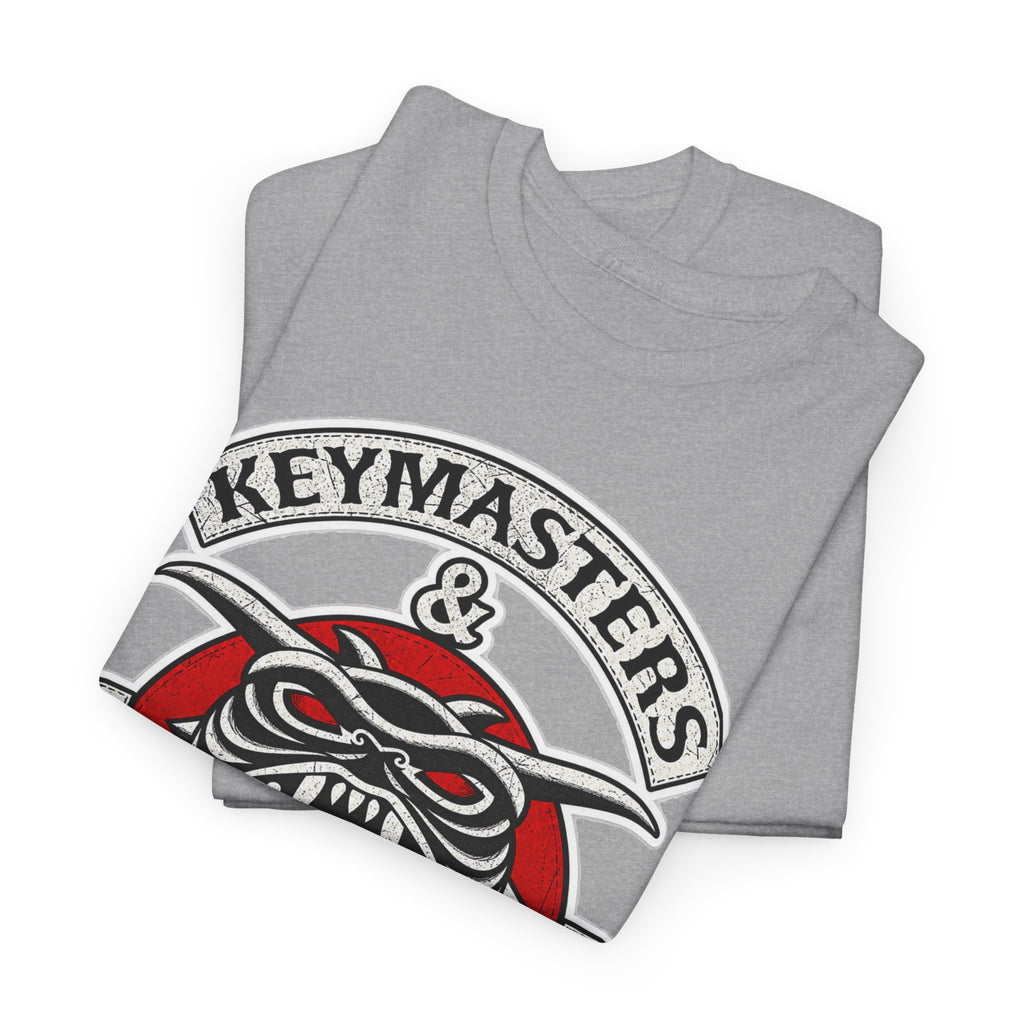 Keymasters & Gatekeepers Tee — Retro Demon Key Emblem Shirt (Since 1984)