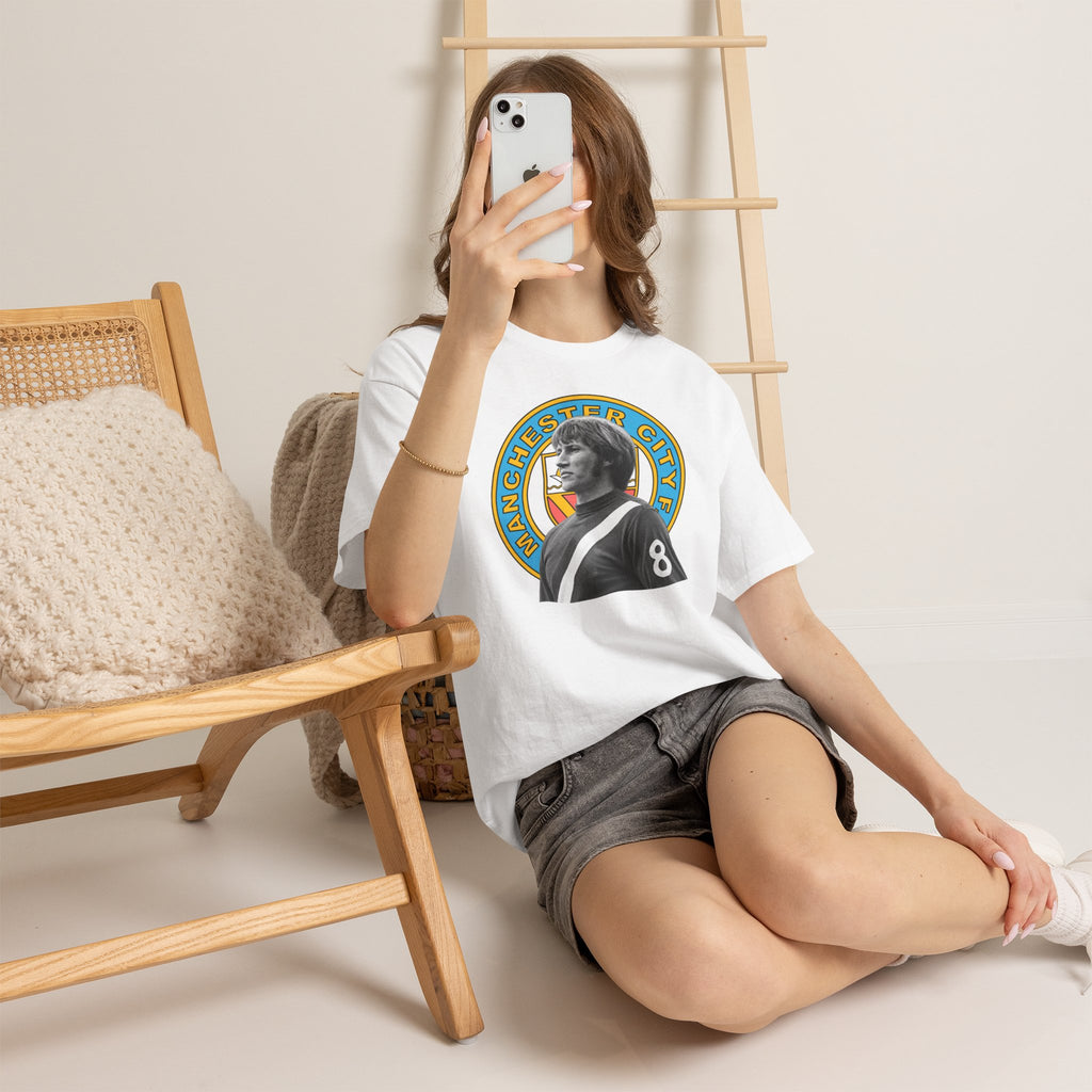 Colin Bell Manchester City Retro Player Portrait Cotton Tee