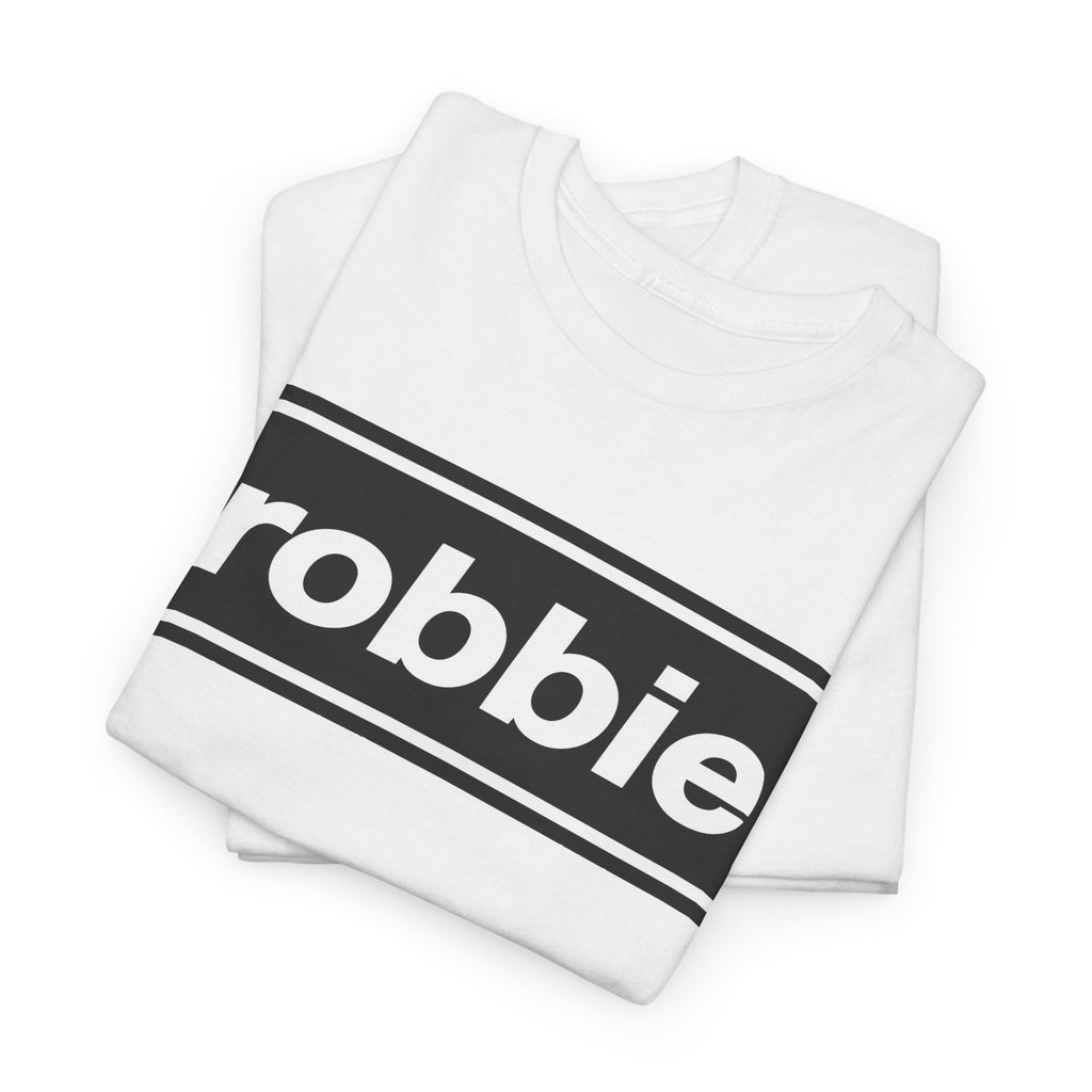 Robbie Inspired Cotton T-Shirt — Minimal Black Box Logo T-Shirt