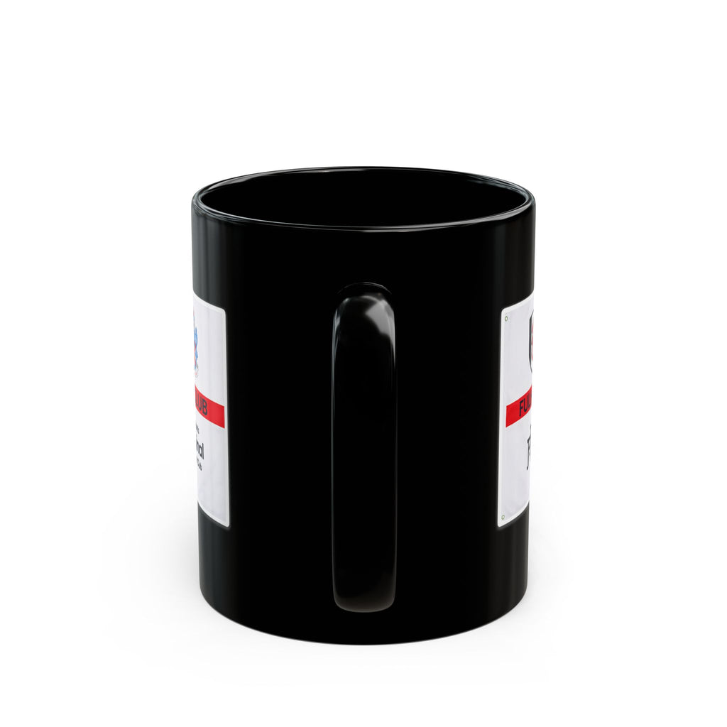Fulham Football Club Black Mug – Crest & England Flag Design (11oz/15oz)
