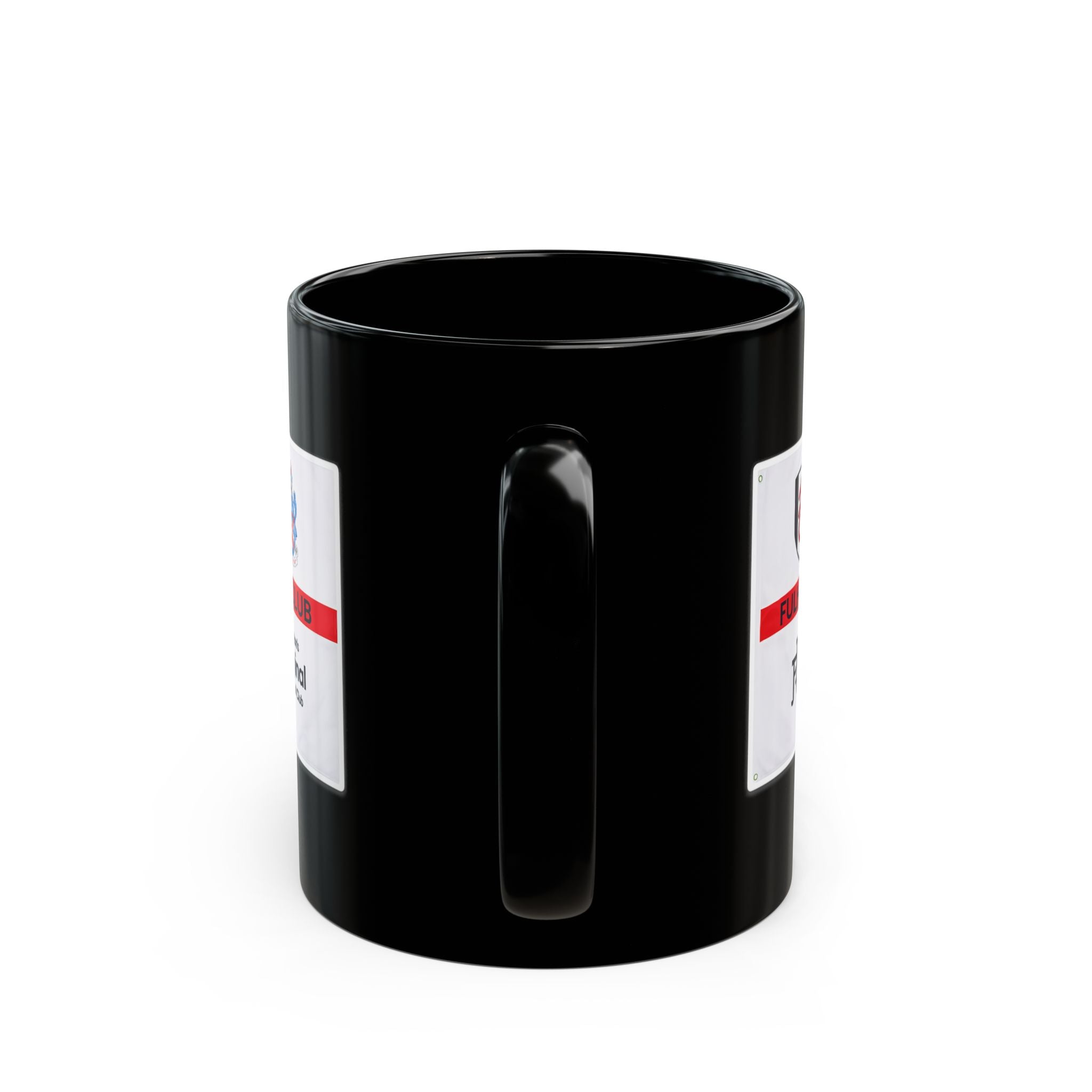 Fulham Football Club Black Mug – Crest & England Flag Design (11oz/15oz)