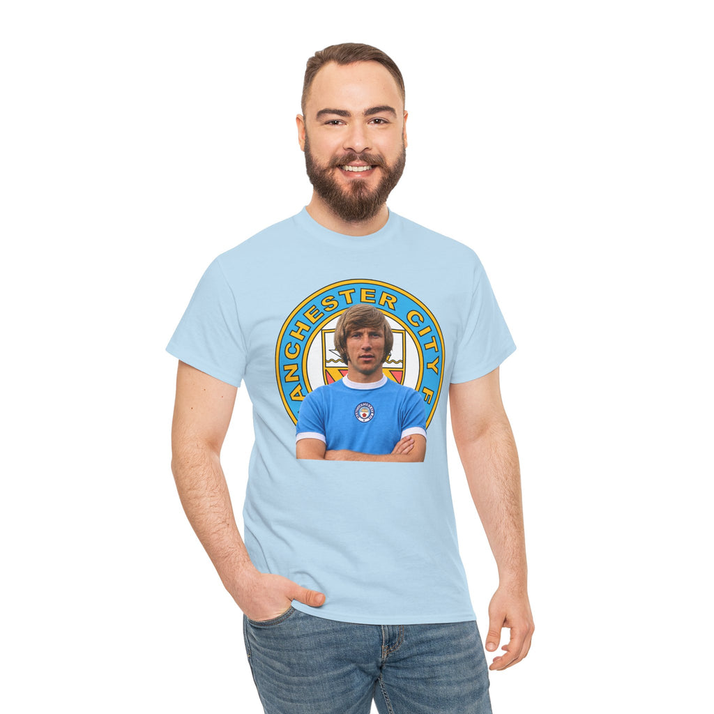 Colin Bell Manchester City Legend Cotton Tee — Retro Player Graphic