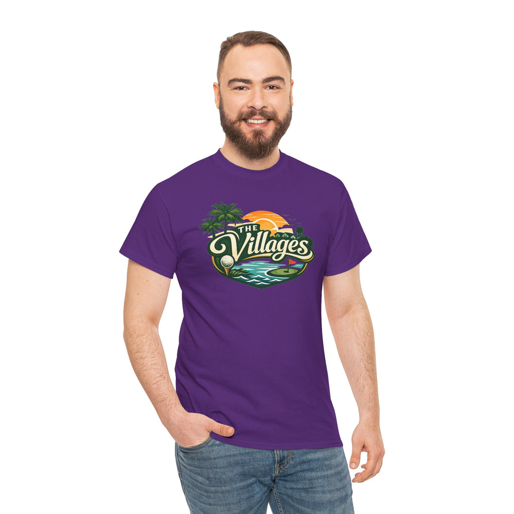 The Villages of Florida Sunset Logo Tee - Florida Palm Beach Retro T-Shirt