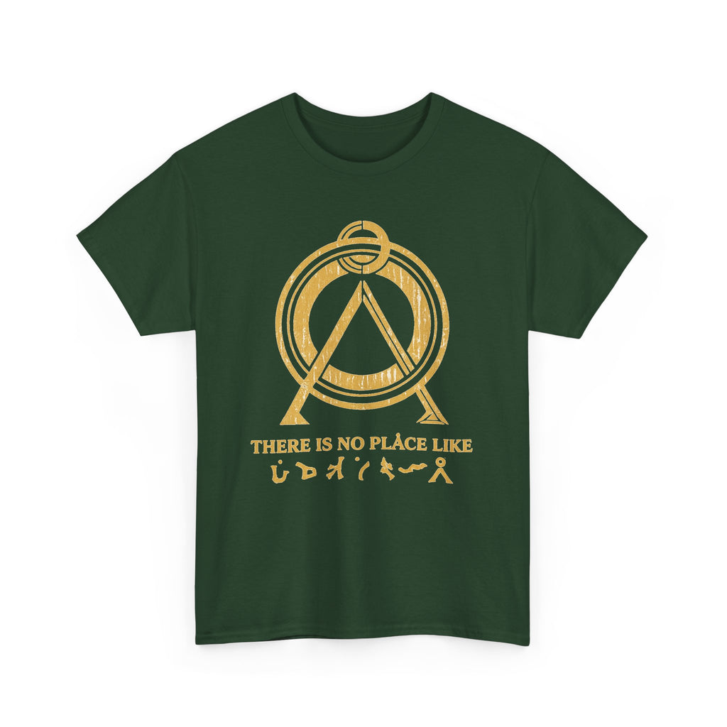 There Is No Place Like Home Graphic Tee — Vintage Gold Sigil T‑Shirt
