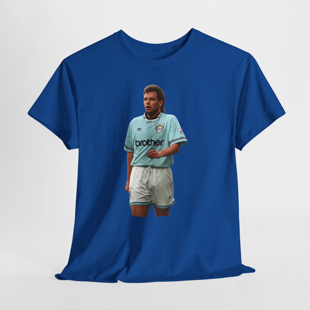 Uwe Rosler Manchester City Legend Graphic Tee - Retro Football Kit Print