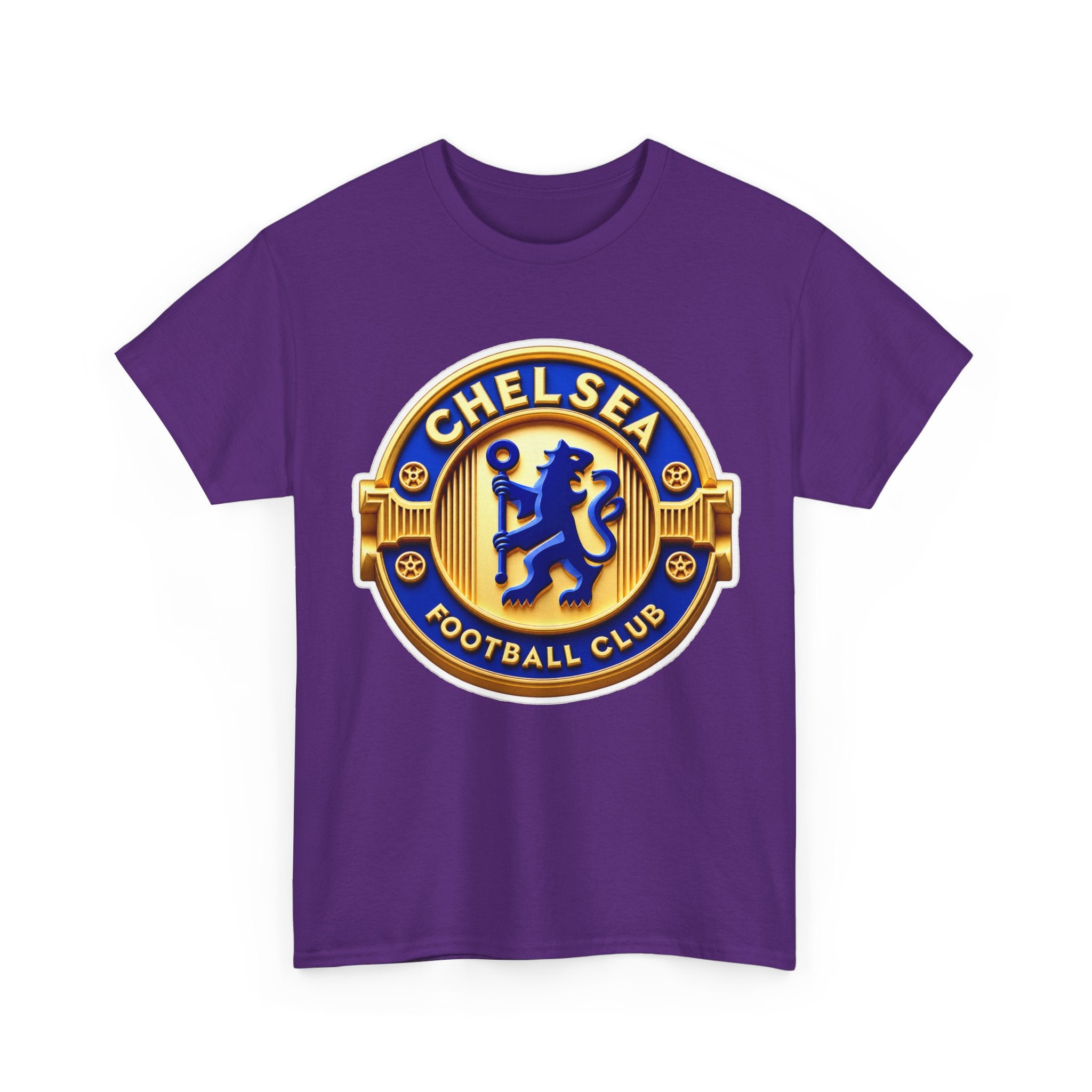 Chelsea Football Club Crest Tee — Retro Blue & Gold Soccer Emblem T-Shirt