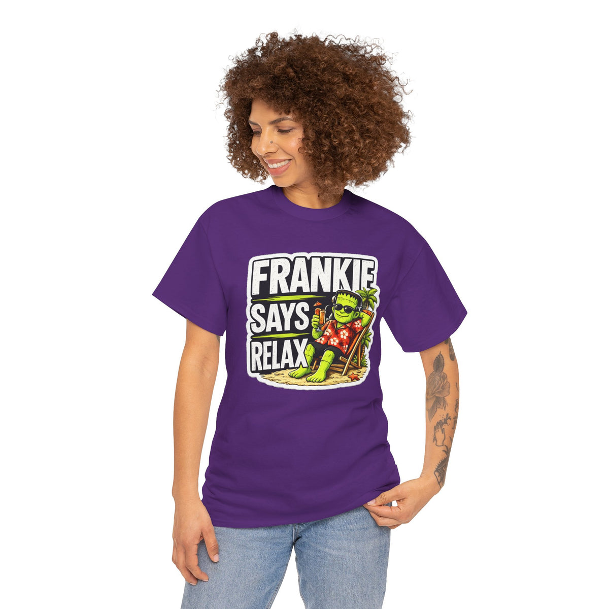 Frankie Says Relax Funny Graphic Cotton T-Shirt