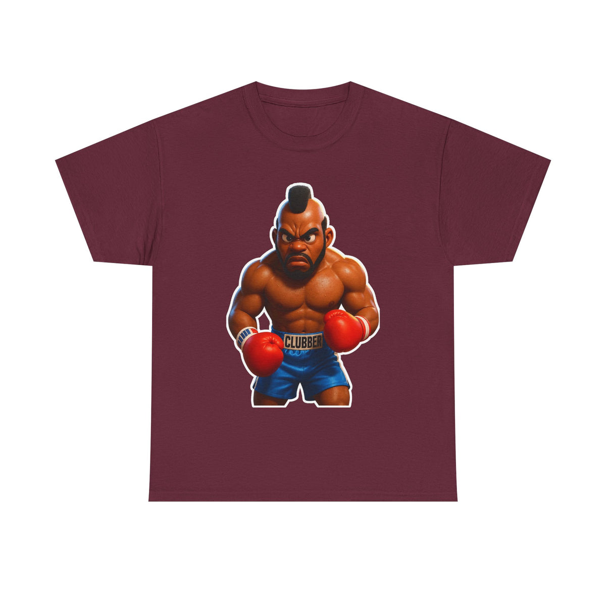 MR T Clubber Lang Boxer Character Tee — Tough Guy Cartoon Boxing T-Shirt