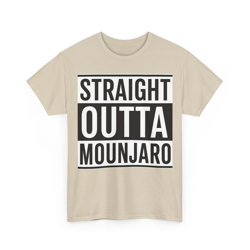 T-Shirt — "Straight Outta Mounjaro" Bold Typography Tee