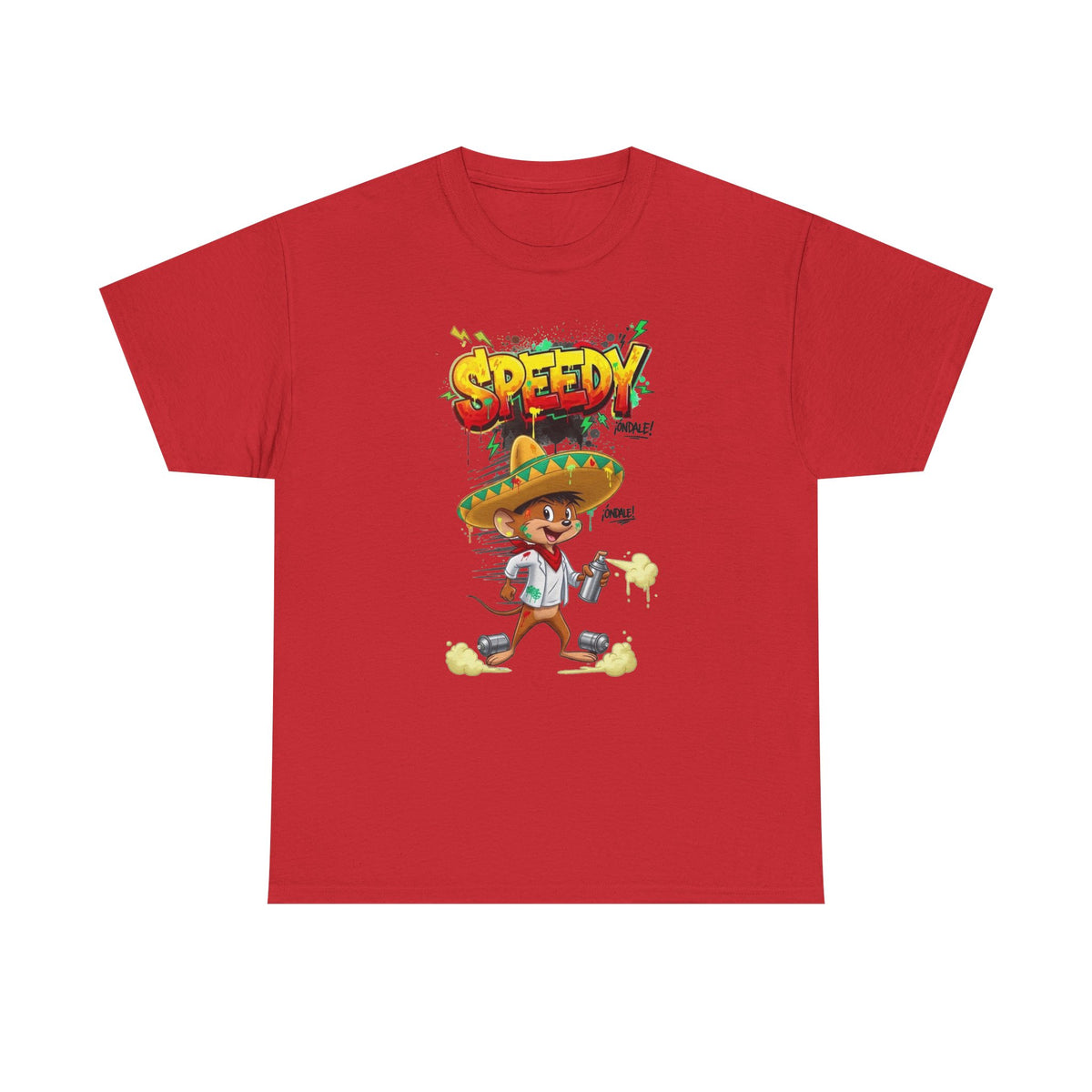 Speedy Sombrero Cartoon Tee — Mexican Street Food Runner Graphic T-Shirt