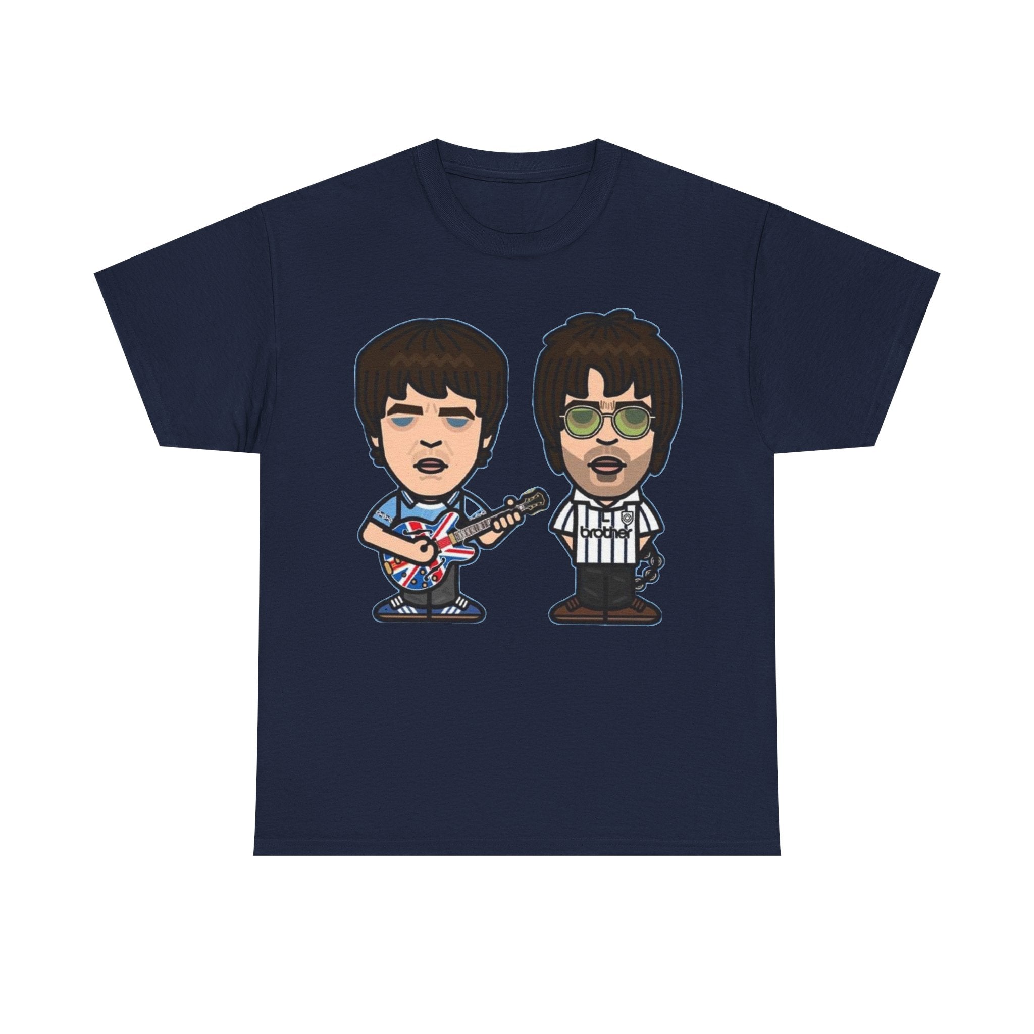Oasis Noel & Liam Cartoon Rock Duo T-Shirt