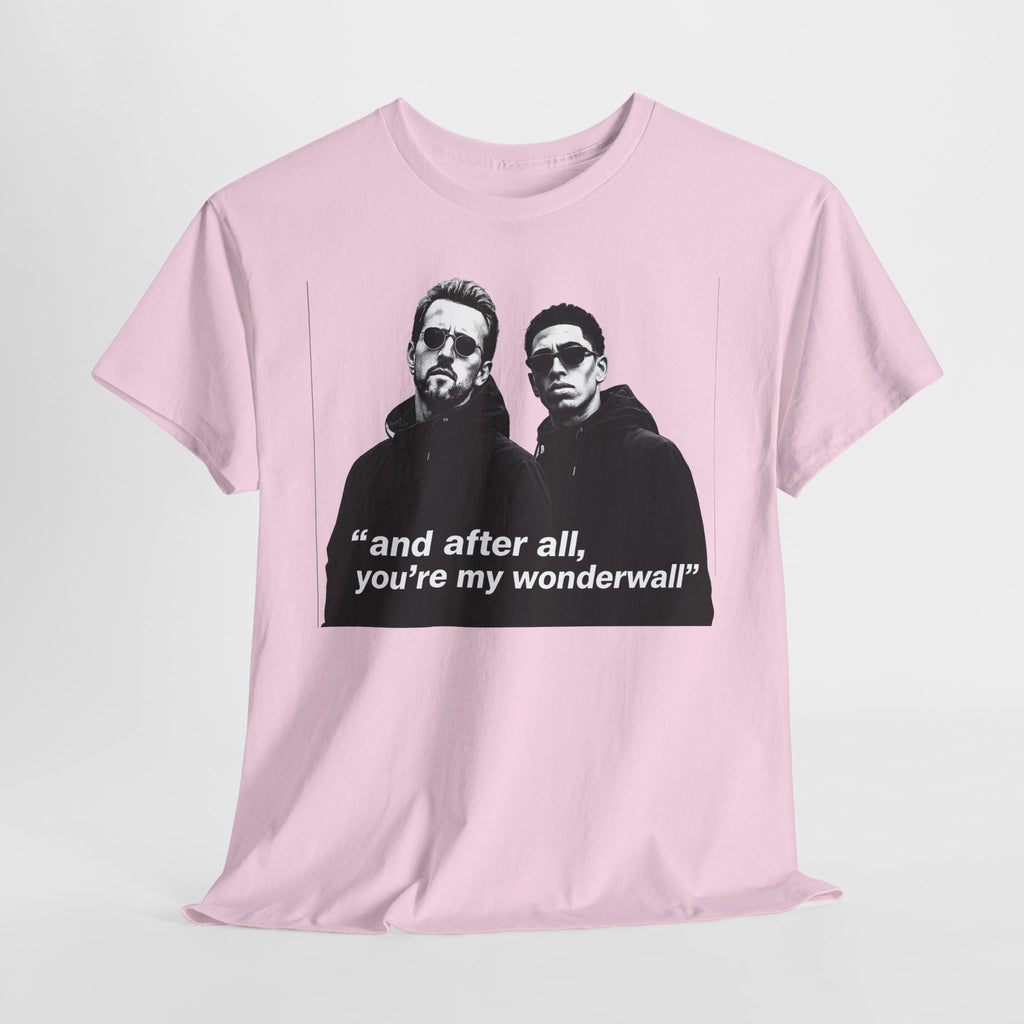 Kane and Bellingham Wonderwall Lyric T-Shirt — ‘and after all, you’re my wonderwall’ Retro Band Tee