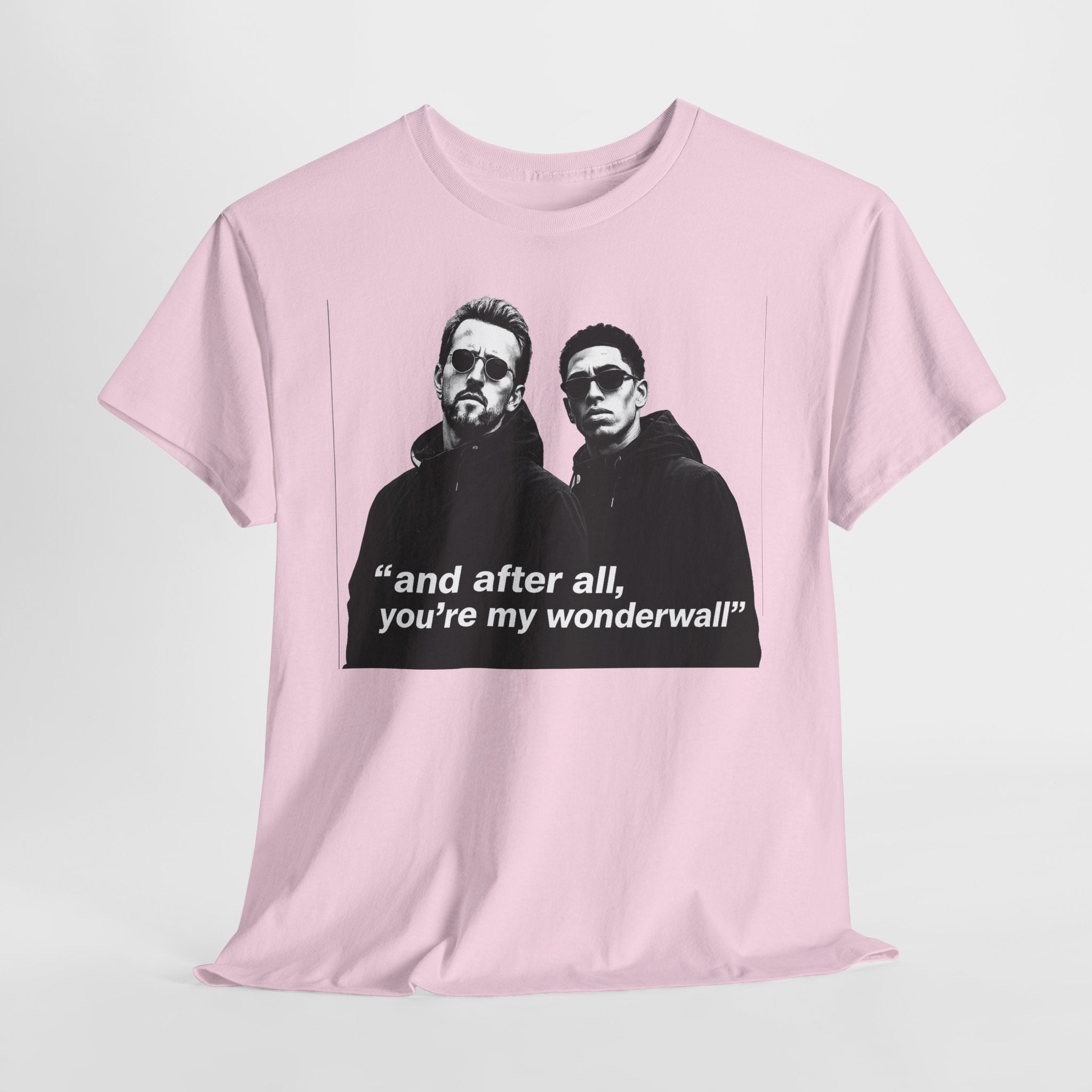 Kane and Bellingham Wonderwall Lyric T-Shirt — ‘and after all, you’re my wonderwall’ Retro Band Tee