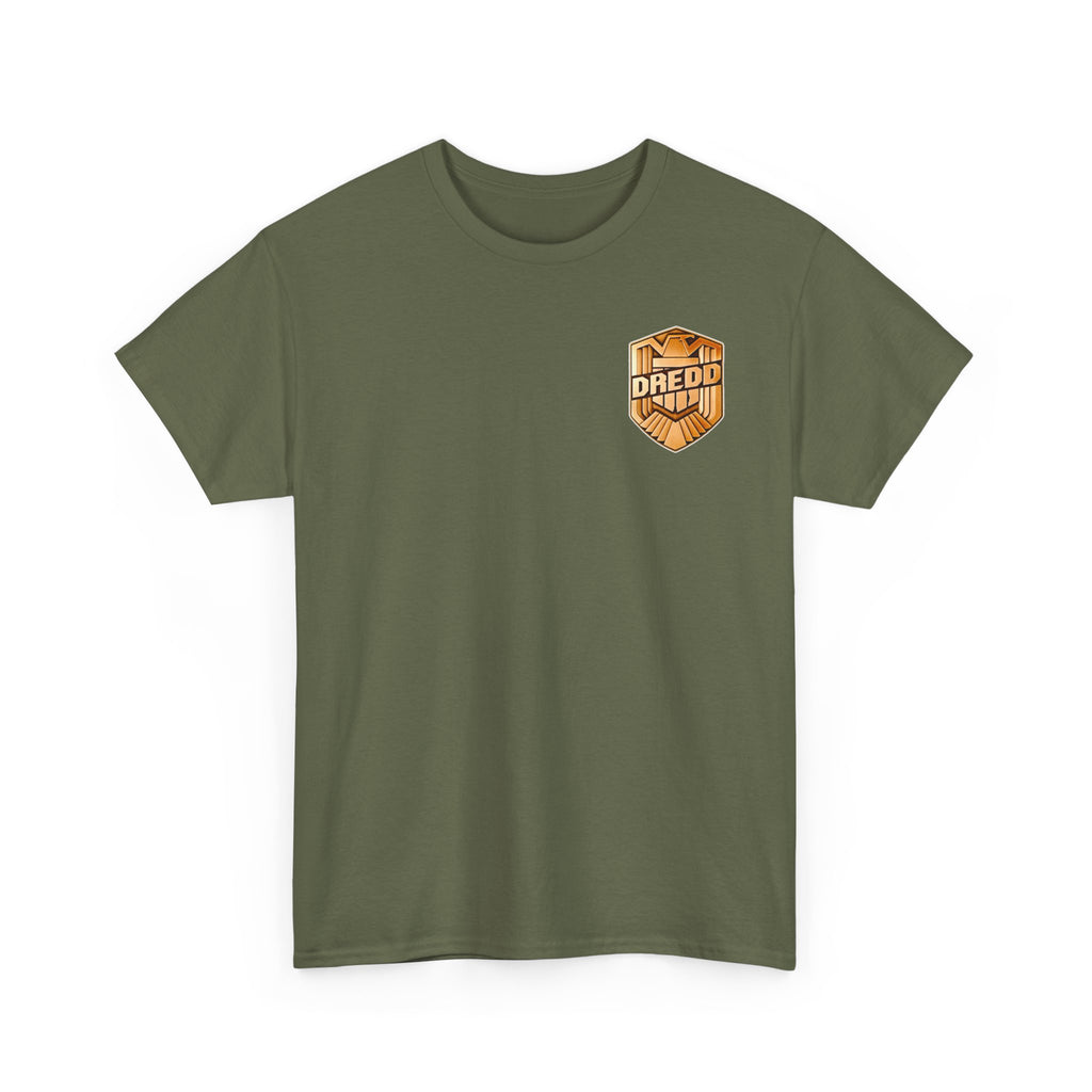 Dredd Shield Badge T-Shirt — Retro Law Enforcement Logo Tee