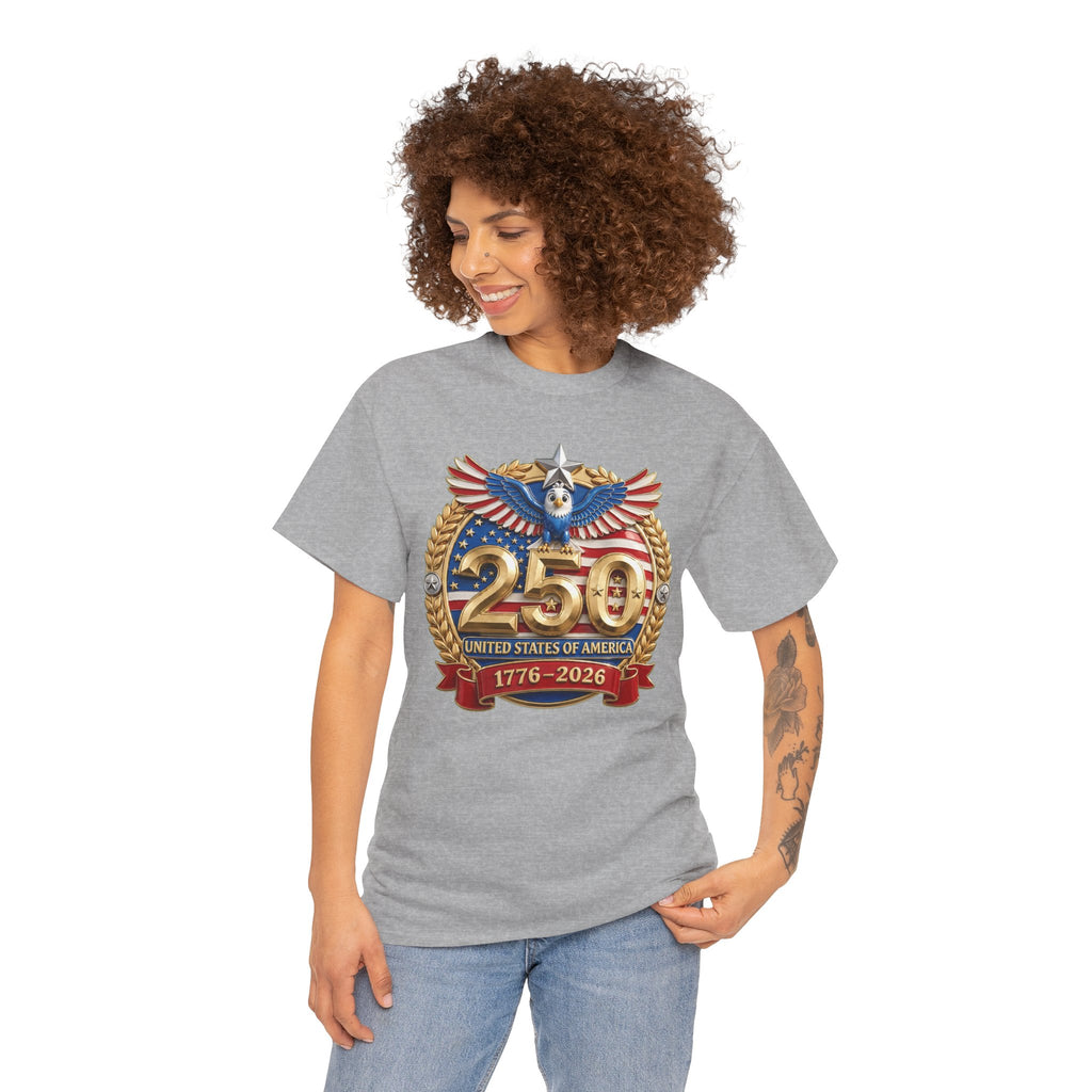 250th USA Anniversary T-Shirt – 1776–2026 Patriotic Eagle Emblem Tee