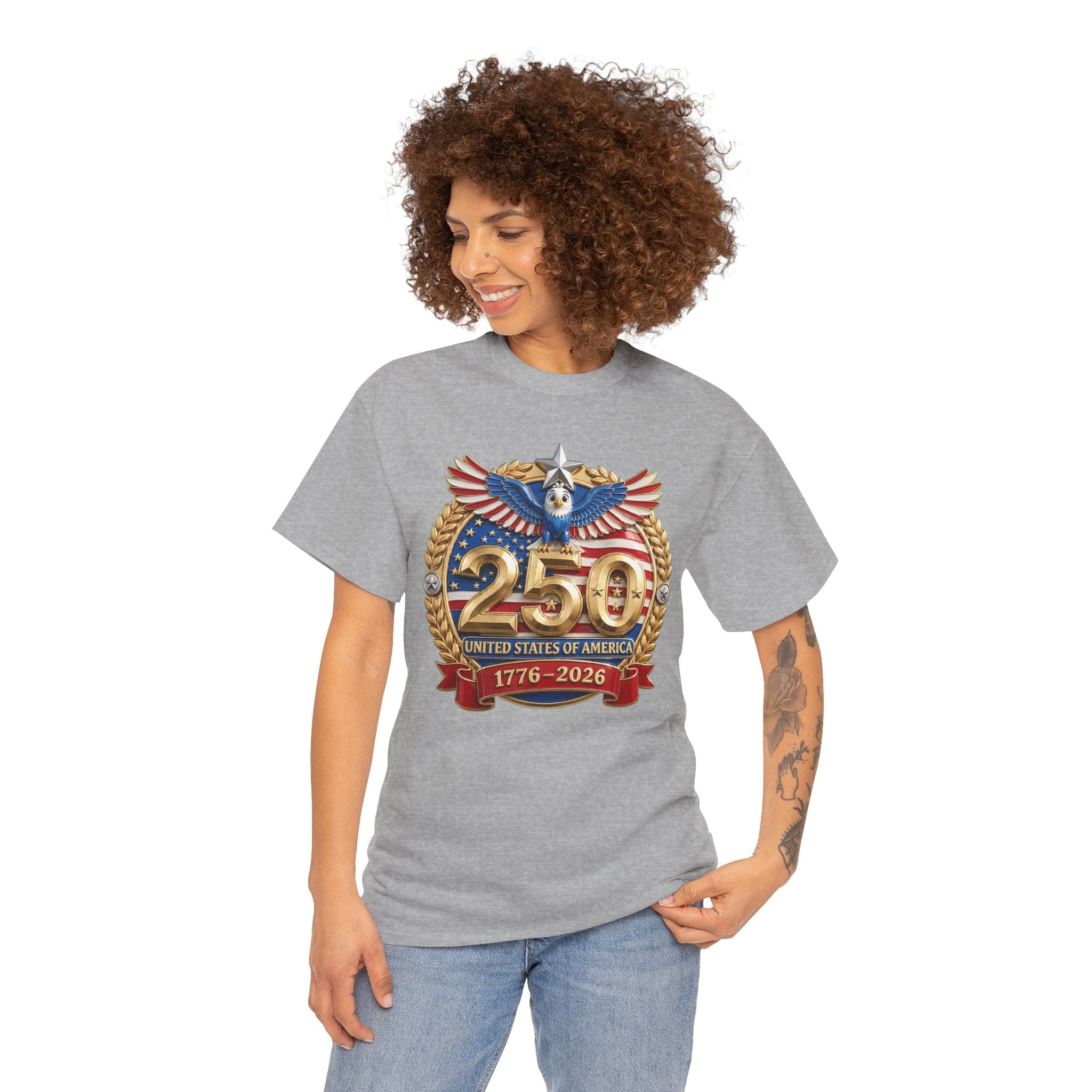 250th USA Anniversary T-Shirt – 1776–2026 Patriotic Eagle Emblem Tee