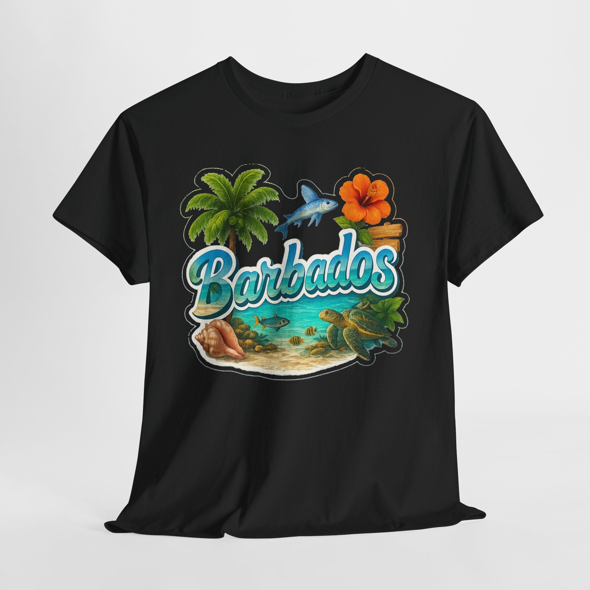 Barbados Beach Graphic Tee — Tropical Island Vacation T‑Shirt