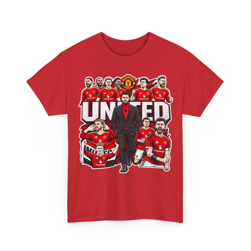 Manchester United Squad Graphic Tee — "UNITED" Football Fans T-Shirt