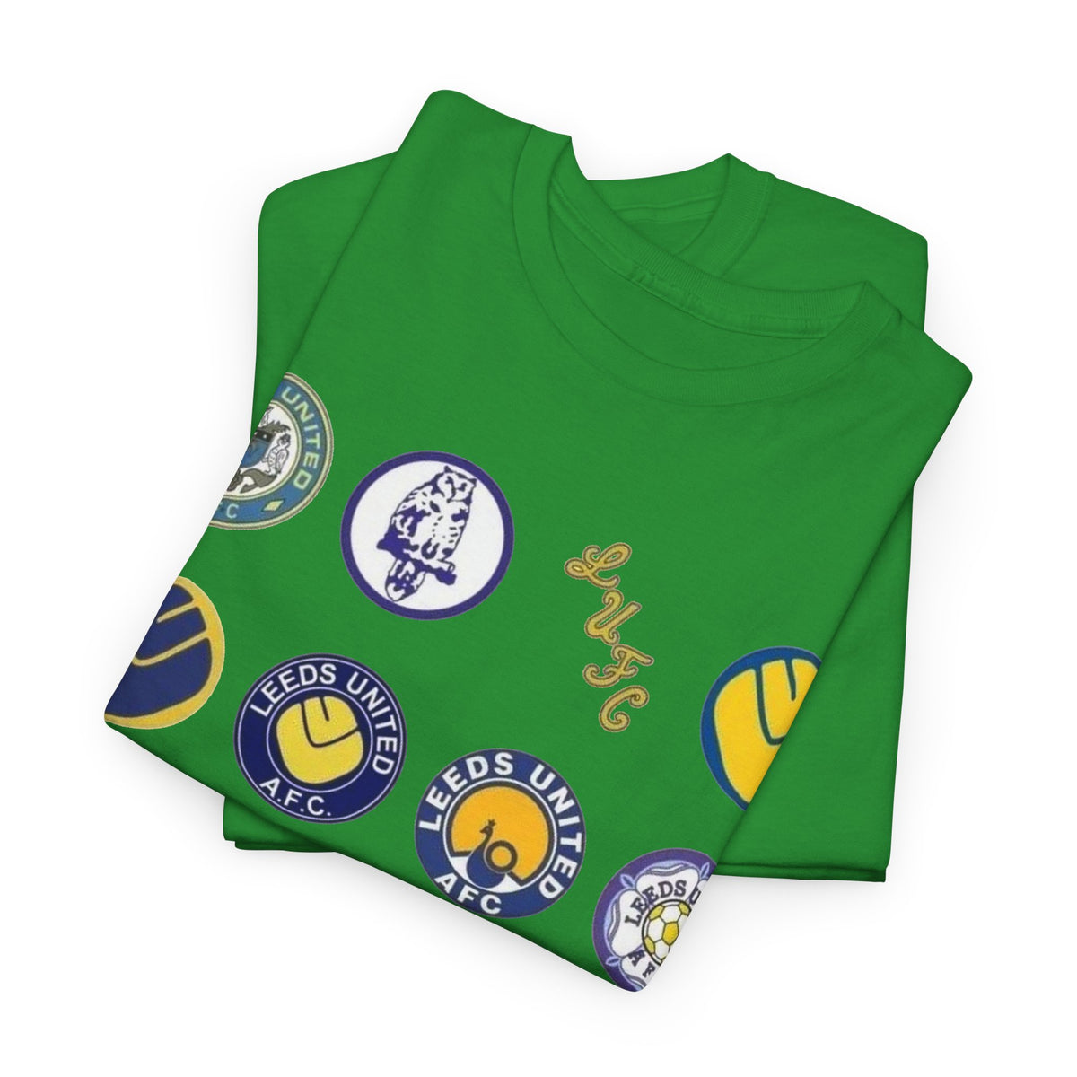 Leeds United Retro Crest Cotton T-Shirt — Vintage Football Club Emblem Tee