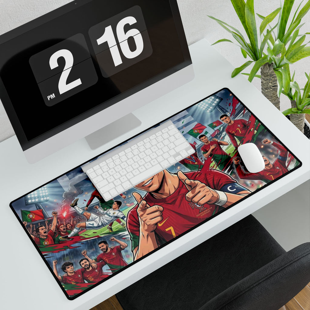 Cristiano Ronaldo Cartoon Desk Mat – Football Player Gaming Mouse Pad