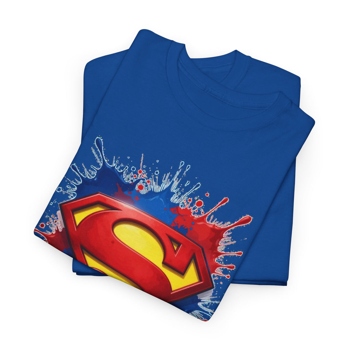 Superhero Emblem Paint-Splash T-Shirt