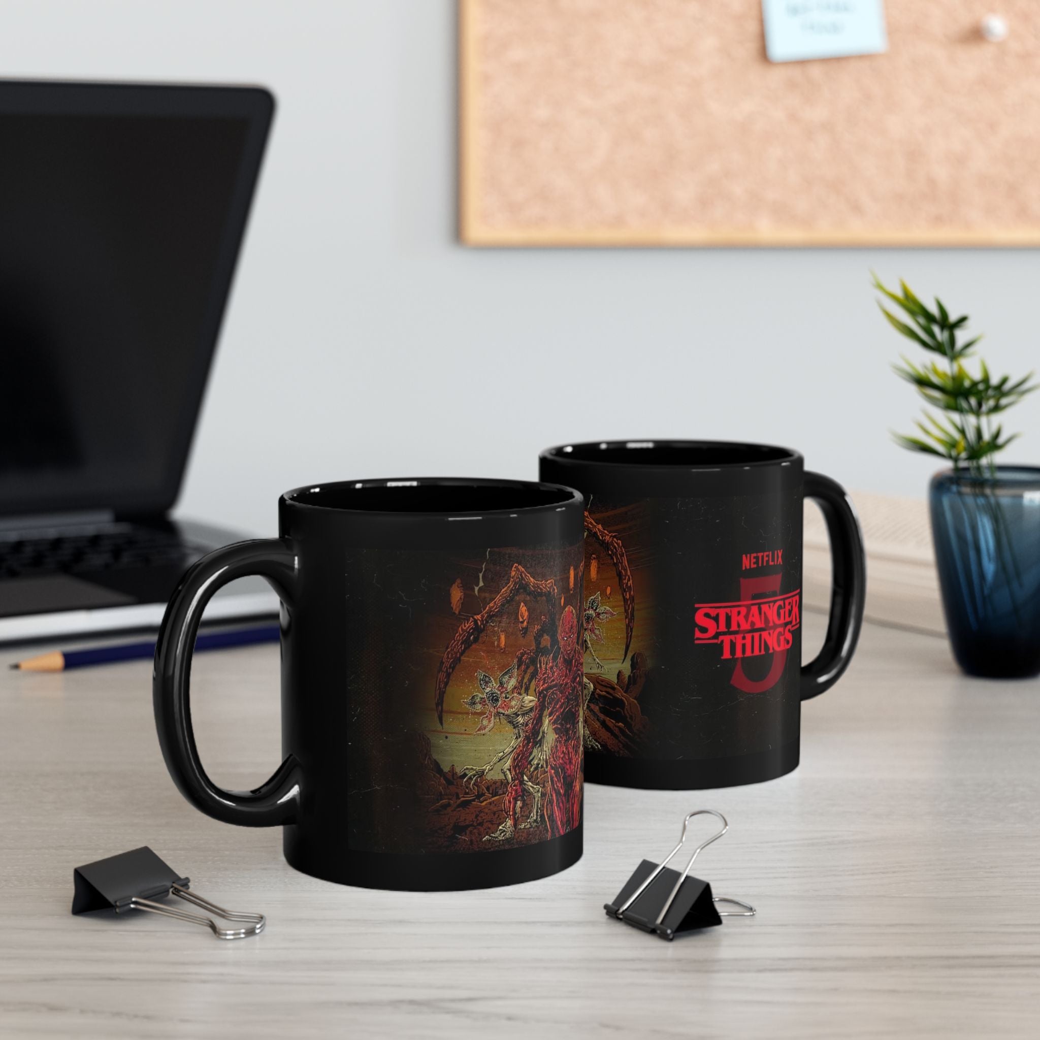 Stranger Things Season 3 Black Ceramic Mug (11oz, 15oz)