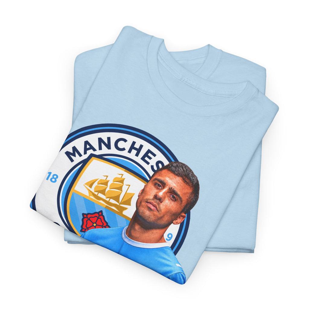 Rodri Manchester City Legend Football Tee — Player Portrait Soccer Shirt